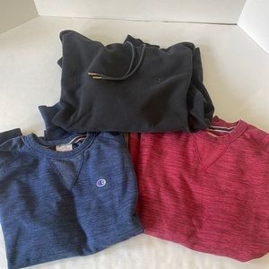 3 champion sweatshirts size medium